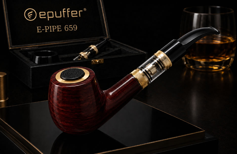 ePipe 659 rosewood electronic vape pipe by ePuffer
