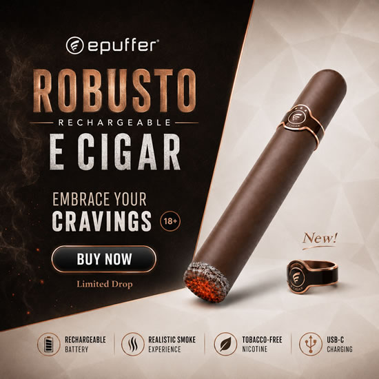 ePuffer Robusto rechargeable Ecigar -  vape cigar