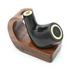 epipe 629x ebony dark wood bowl with flat LED gold trim cap