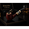 ePipe 659 rosewood hardwood vape pipe with gold trim tank