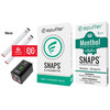 epuffer snaps rev5 electronic cigarette bundled with white menthol cartridges and trio usb charger