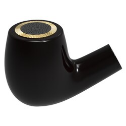 epipe 629x ebony wood bowl with flat cap gold trim