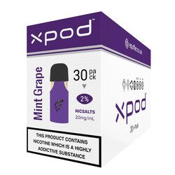ePuffer XPOD Vape Pod Grape Mint 30 pack carton