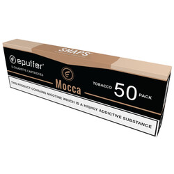 snaps ecig mocca vape cartomizers carton 50 pack