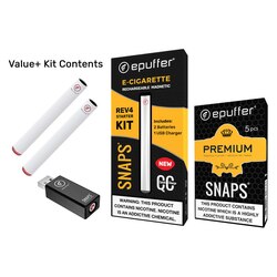 epuffer snaps value plus electronic cigarette kit premium tobacco