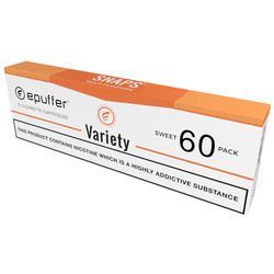 epuffer snaps ecigarette variety cartomizer bulk 60 pack carton