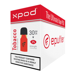 xpod vape pod prefilled flue cured tobacco 30pack carton