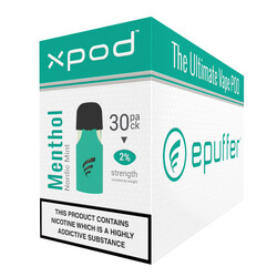 xpod vape pod prefilled menthol nordic mint 30pack carton