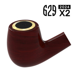 epipe 629x rosewod bowl with flat cap gold trim