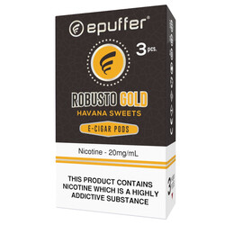 ePuffer Robusto Gold Havana Sweets prefilled ecigar pods