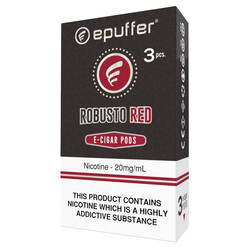 ePuffer Robusto Red prefilled ecigar pods
