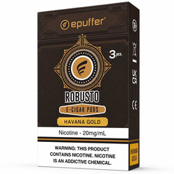 ePuffer Robusto Gold Havana Sweets prefilled ecigar pods