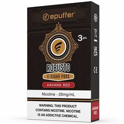 ePuffer Robusto Red prefilled ecigar pods
