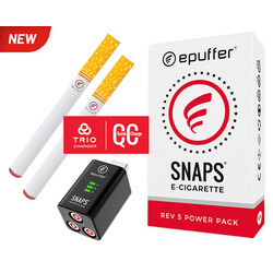 epuffer snaps rev5 electronic cigarette kit with trio usb charger