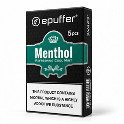 snaps menthol ecigarette cartomizer black